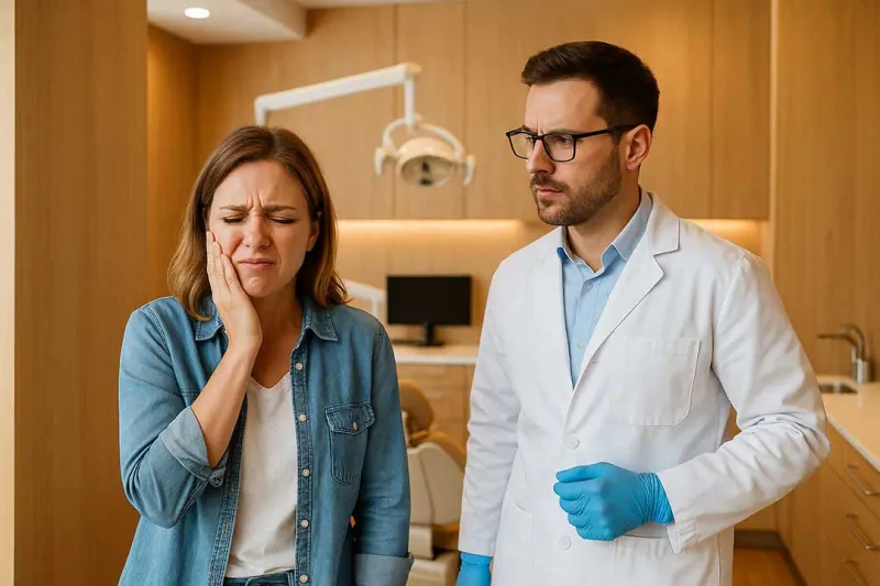Dentist providing attentive urgent care