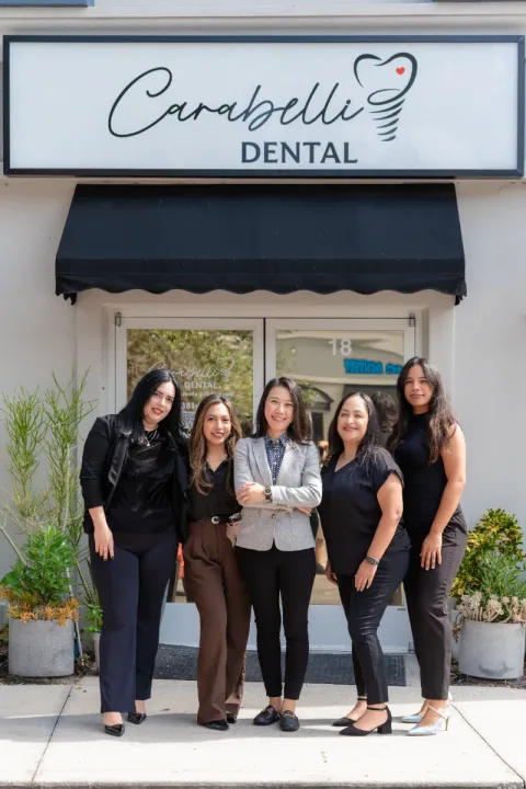 The Carabelli team outside Carabelli Dental